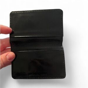 💰 Michael Kors Designer Glossy Black Leather Card Wallet